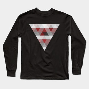 Abstract Buffalo Plaid Triangle Long Sleeve T-Shirt